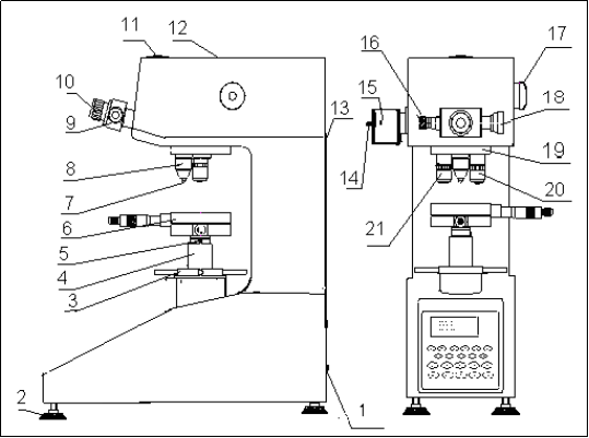 手盤手動轉(zhuǎn)塔顯微硬度計YHV-1000(圖4) 1-211130232115556.png