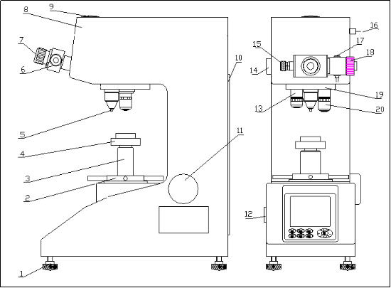 自動轉塔數(shù)顯維氏硬度計YHVS5Z(圖3) 1-21120110592I31.png